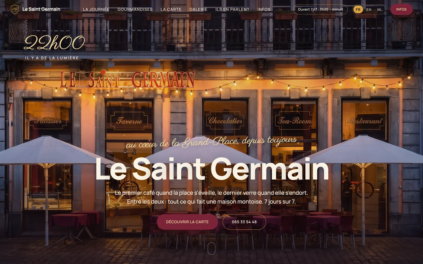 Page d’accueil du site Saint Germain sur ordinateur