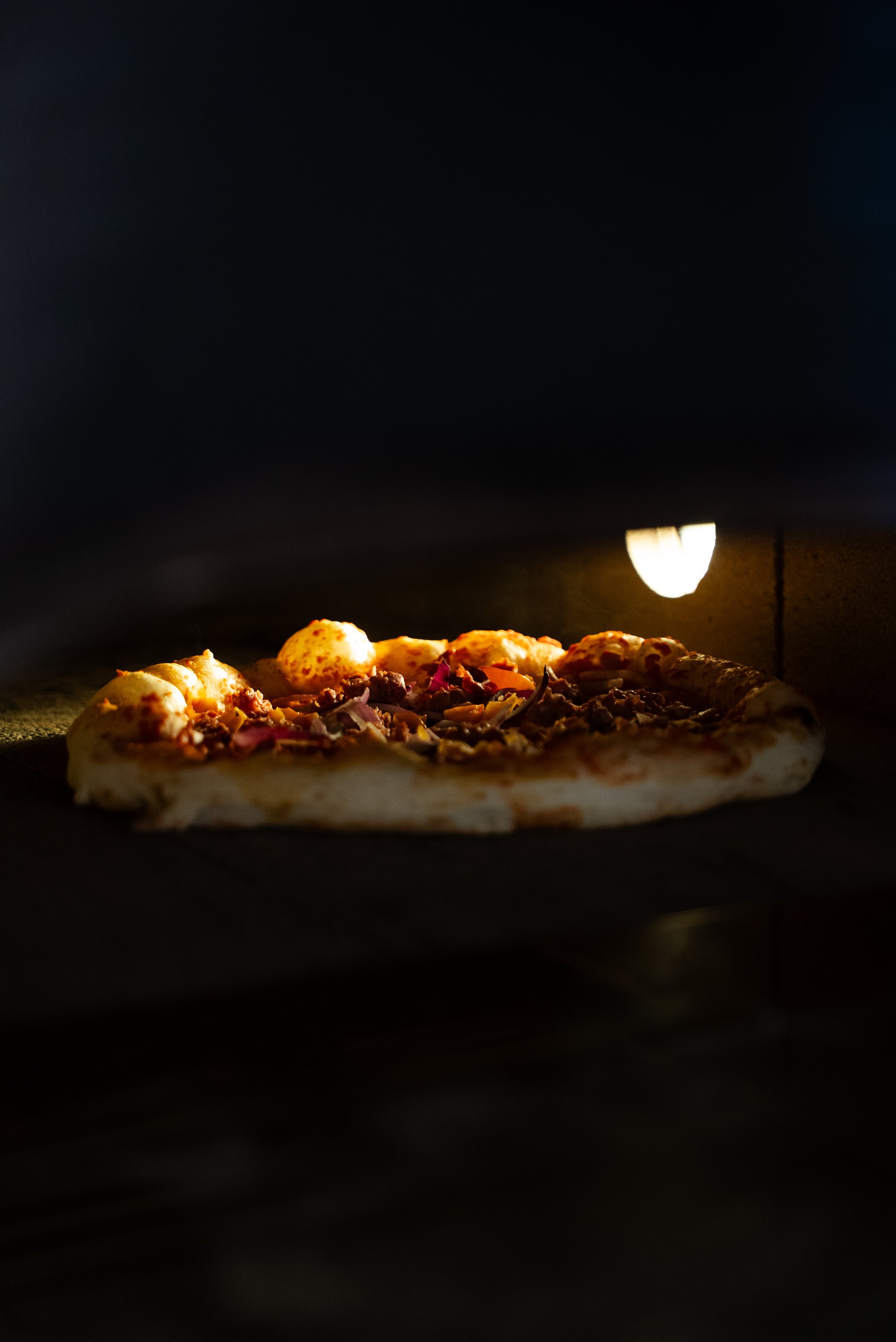 Shooting culinaire Da Luna — bouteille huile olive locale